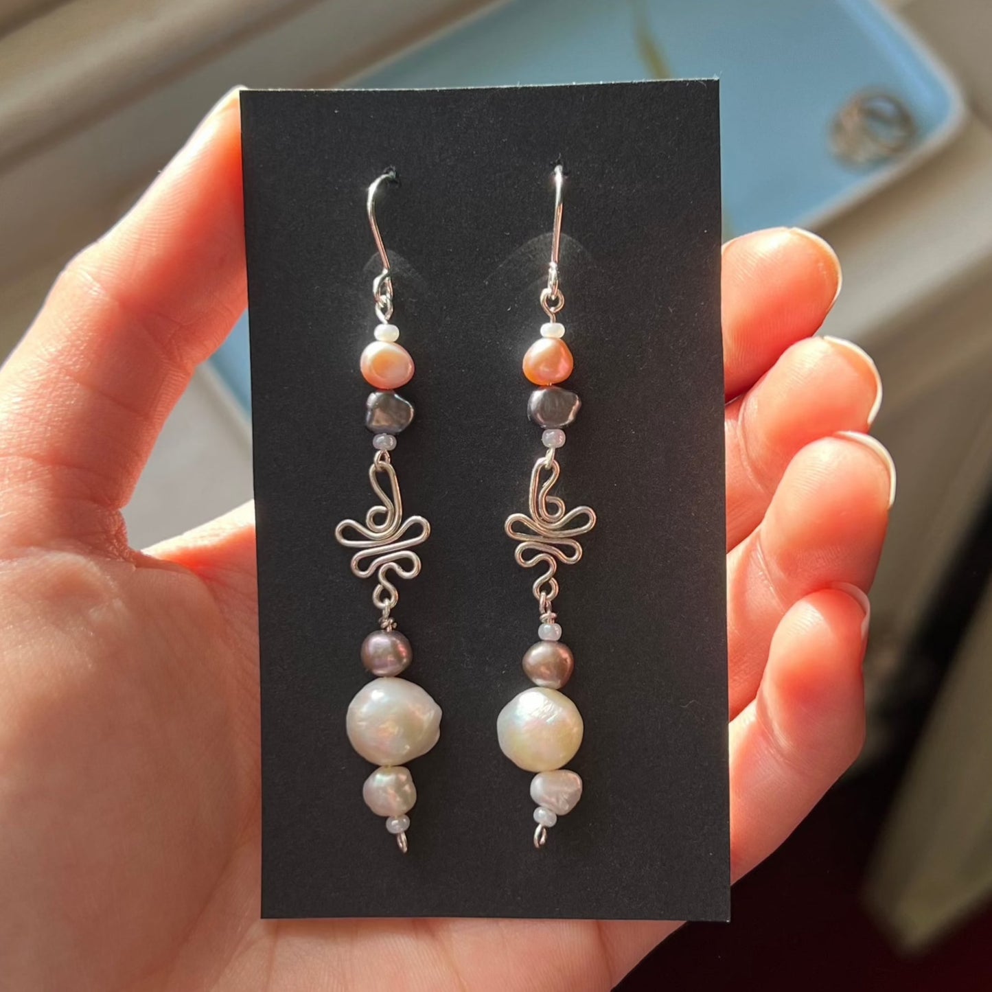 1 sur 1 𝕡𝕖𝕓𝕓𝕝𝕖 Boucles d'oreilles