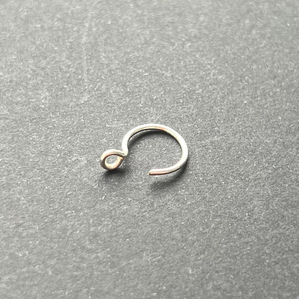 Silver Fake Nose Ring / Ear / Lip Ring