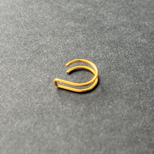 Gold Double Fake Nose Ring