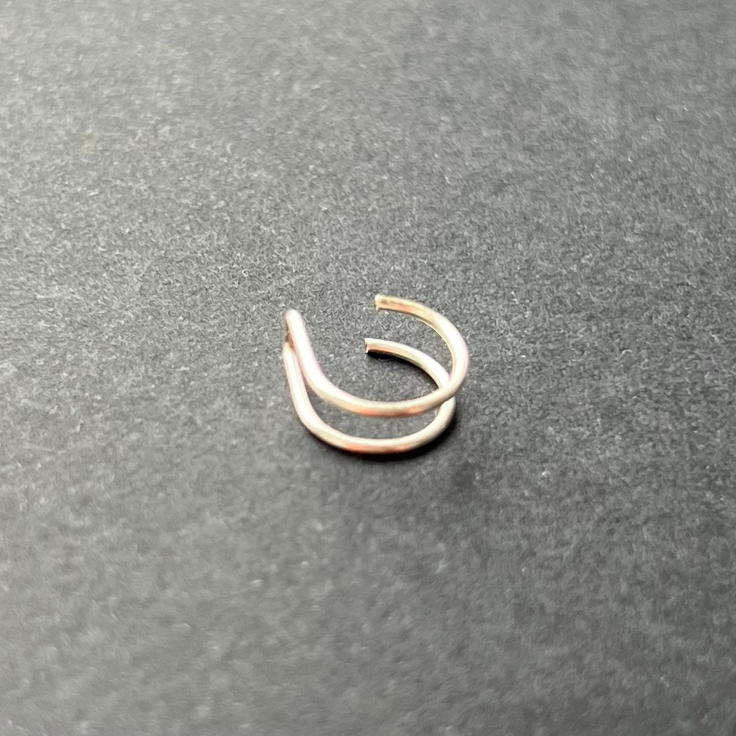 Silver Double Fake Nose Ring