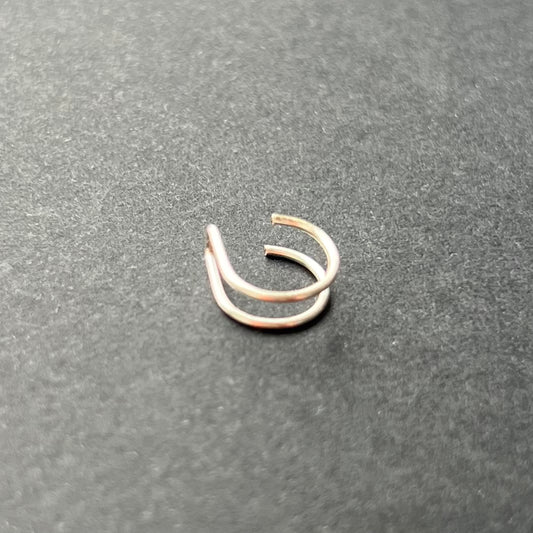 Silver Double Fake Nose Ring