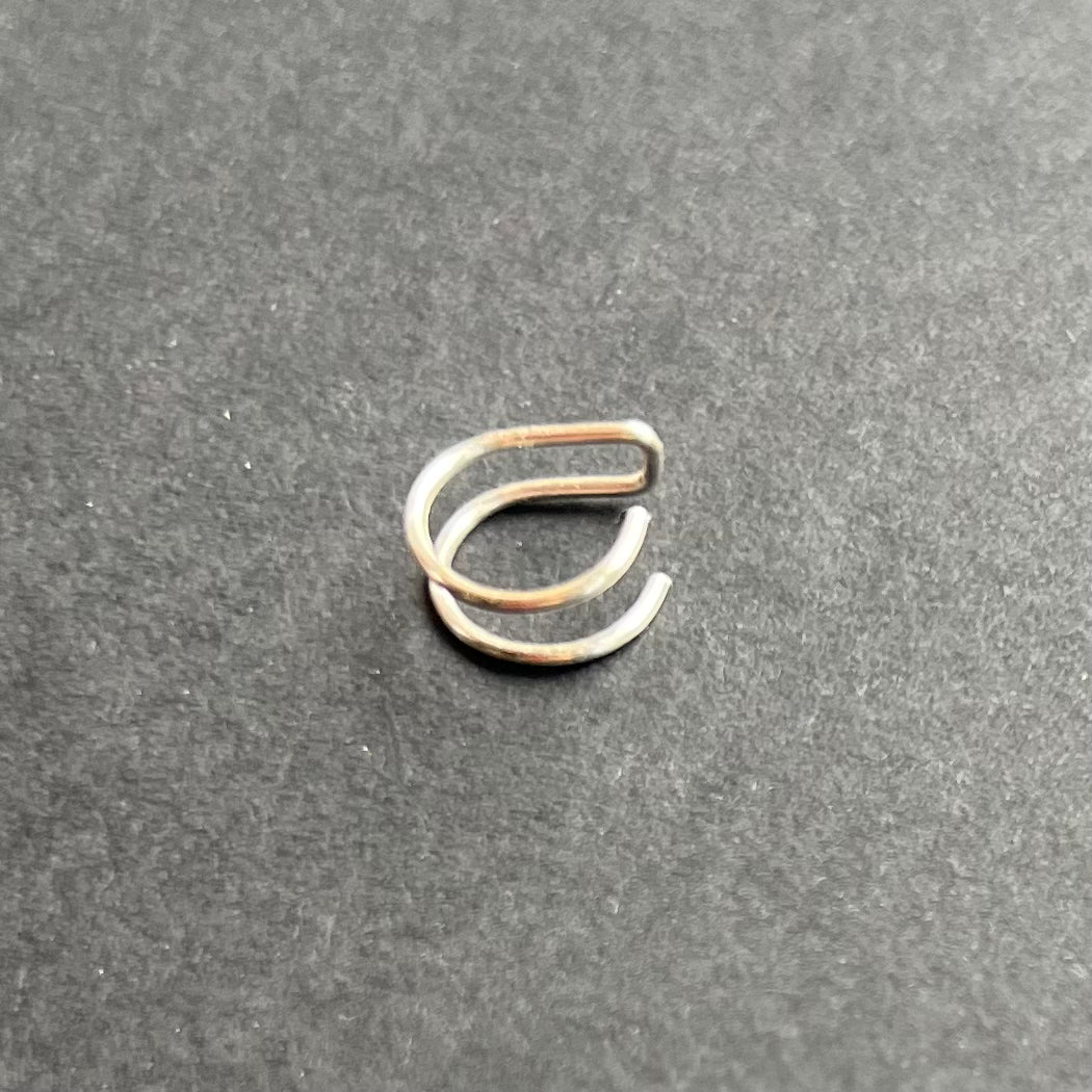 Silver Double Fake Nose Ring