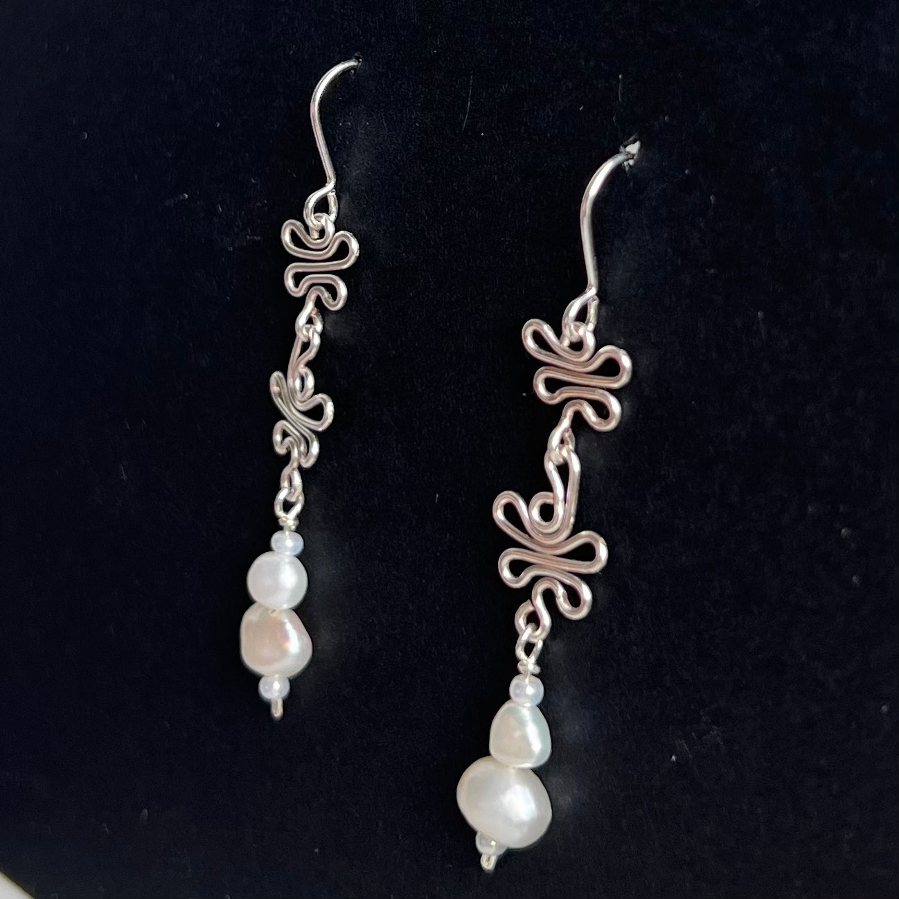 Eden Pearl Silver Earrings